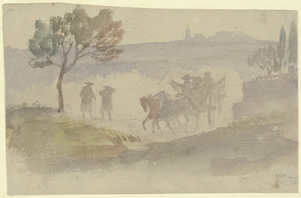 Carl Philipp Fohr - Paesaggio con due viandanti e un carro, Städelsches Kunstinstitut und Städtische Galerie